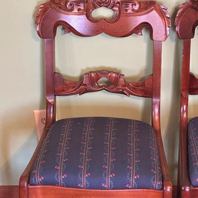 Vintage Carved Wooden Chairs