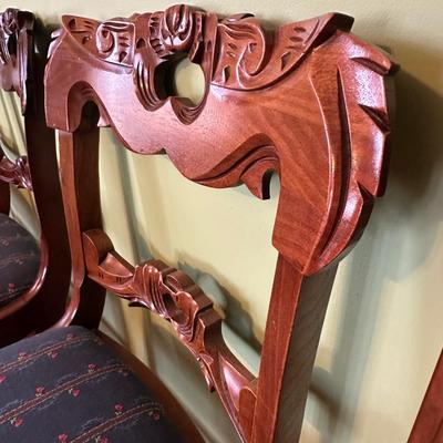 Vintage Carved Wooden Chairs