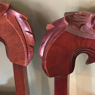 Vintage Carved Wooden Chairs