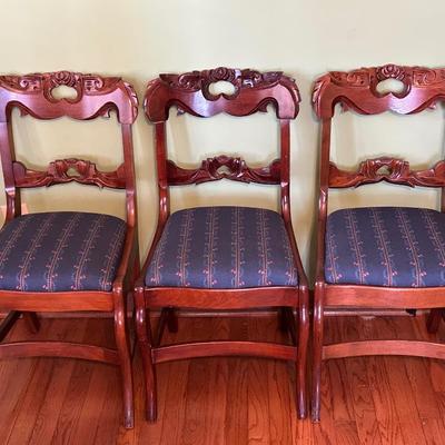 Vintage Carved Wooden Chairs