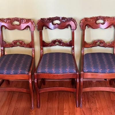 Vintage Carved Wooden Chairs