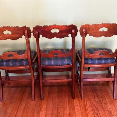 Vintage Carved Wooden Chairs