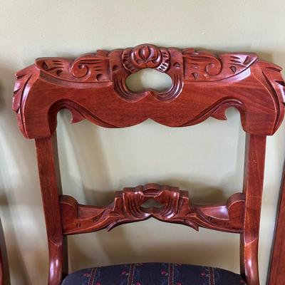 Vintage Carved Wooden Chairs