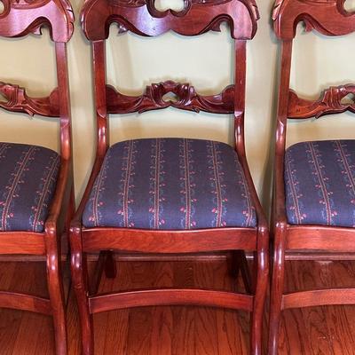 Vintage Carved Wooden Chairs