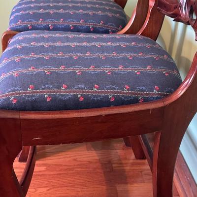 Vintage Carved Wooden Chairs