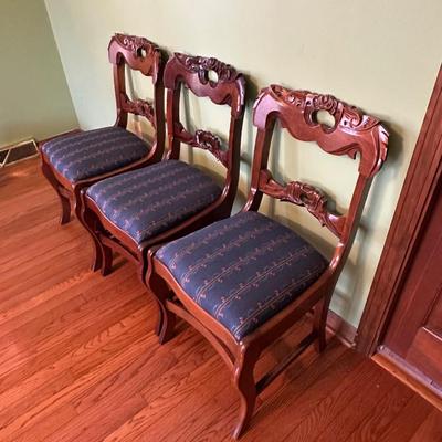 Vintage Carved Wooden Chairs