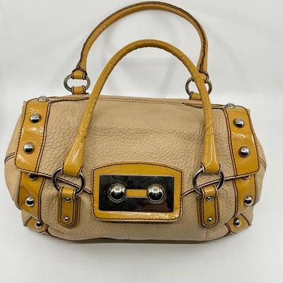 533 DOLCE & GABBANA Tan & Yellow Button Closed Bag