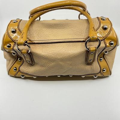 533 DOLCE & GABBANA Tan & Yellow Button Closed Bag