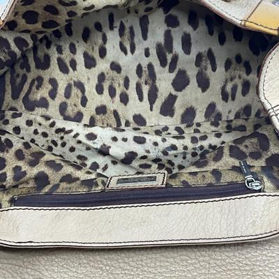 533 DOLCE & GABBANA Tan & Yellow Button Closed Bag