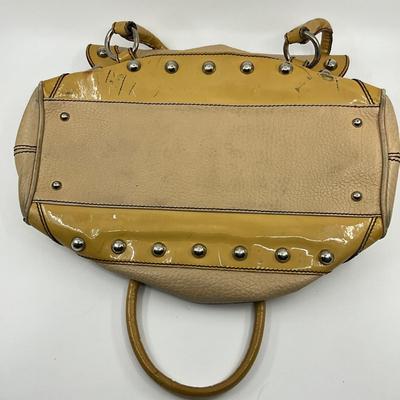 533 DOLCE & GABBANA Tan & Yellow Button Closed Bag