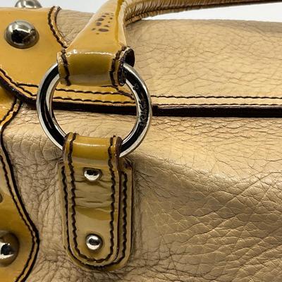 533 DOLCE & GABBANA Tan & Yellow Button Closed Bag