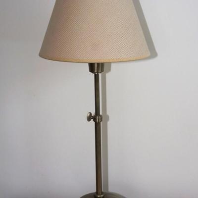 HANDY CHROME ADJUSTABLE TABLE LAMP 28" WITH SHADE