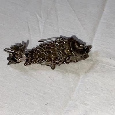 Vintage/Antique Silver Articulated Fish