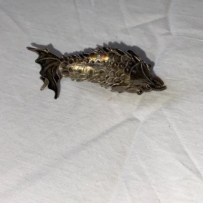 Vintage/Antique Silver Articulated Fish
