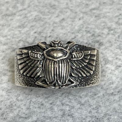 Sterling Silver Scarab Ring 11