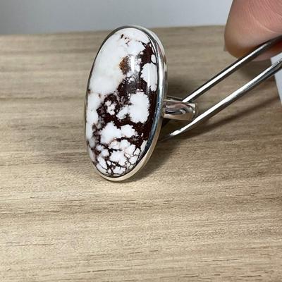 Crazy Horse Jasper and Sterling silver ring 8