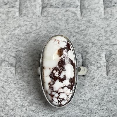 Crazy Horse Jasper and Sterling silver ring 8