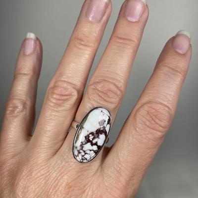 Crazy Horse Jasper and Sterling silver ring 8