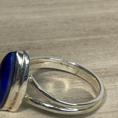 Lapis Sterling silver ring 8