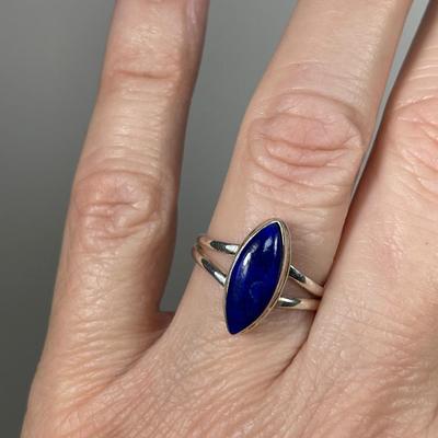 Lapis Sterling silver ring 8