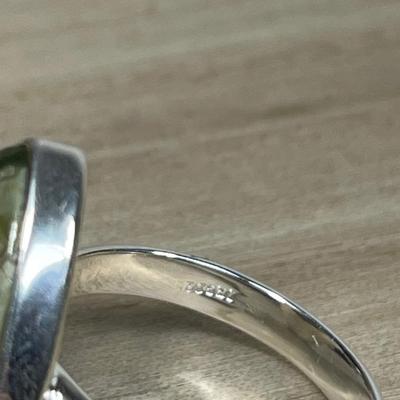 Rainforest Jasper Sterling silver ring 7