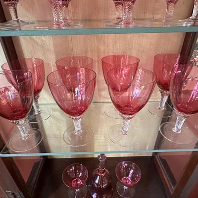 Beautiful and Rare Vintage George Borgfeldt Lisa Cranberry Glasses