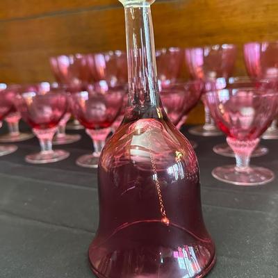 Beautiful and Rare Vintage George Borgfeldt Lisa Cranberry Glasses