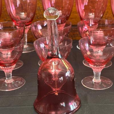 Beautiful and Rare Vintage George Borgfeldt Lisa Cranberry Glasses
