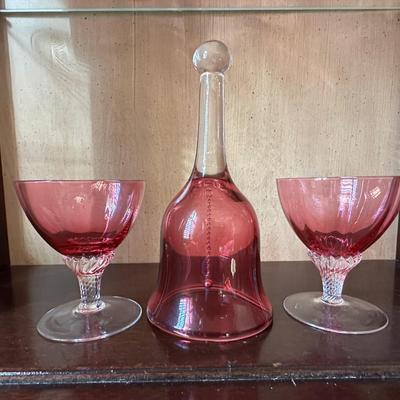 Beautiful and Rare Vintage George Borgfeldt Lisa Cranberry Glasses