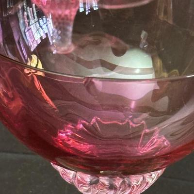 Beautiful and Rare Vintage George Borgfeldt Lisa Cranberry Glasses