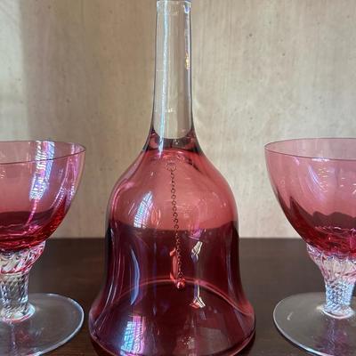 Beautiful and Rare Vintage George Borgfeldt Lisa Cranberry Glasses