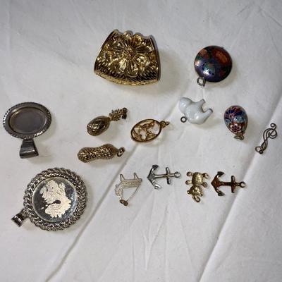 Lot of necklace embellishments Vintage to now.