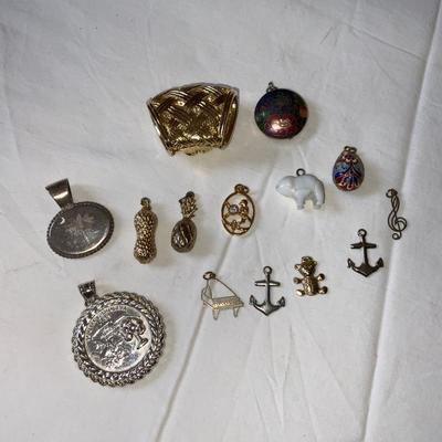 Lot of necklace embellishments Vintage to now.