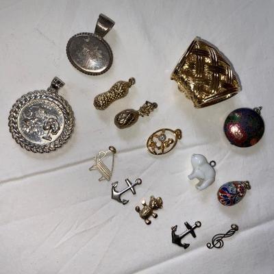 Lot of necklace embellishments Vintage to now.