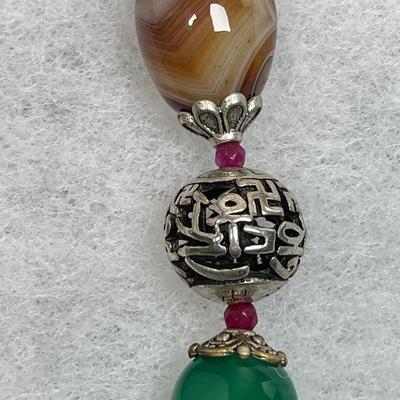 Mixed gemstone beaded necklace