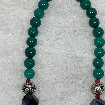 Mixed gemstone beaded necklace