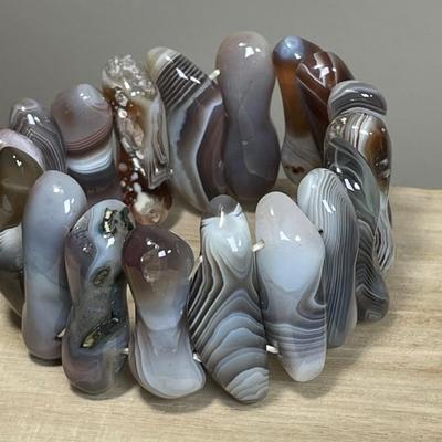 Botswana Agate stretch Bracelet