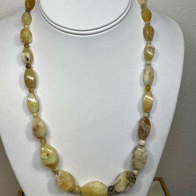 DTR Jay King African Yellow Opal Sterling Necklace