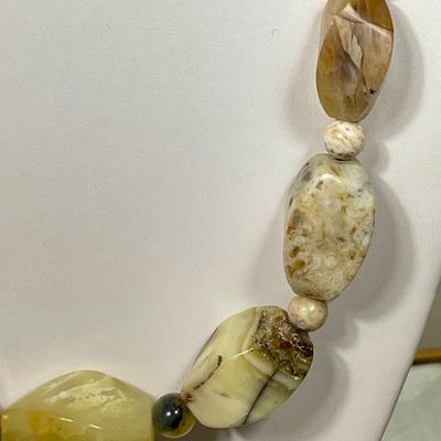 DTR Jay King African Yellow Opal Sterling Necklace