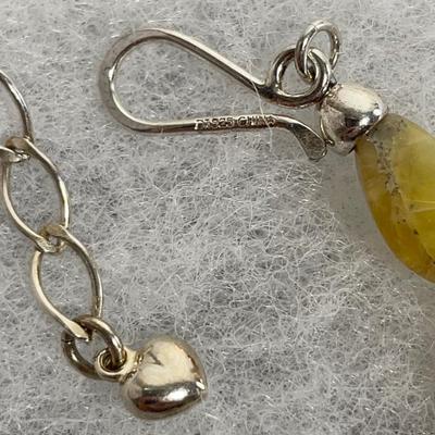 DTR Jay King African Yellow Opal Sterling Necklace