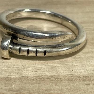 Sterling Silver Nail ring 8