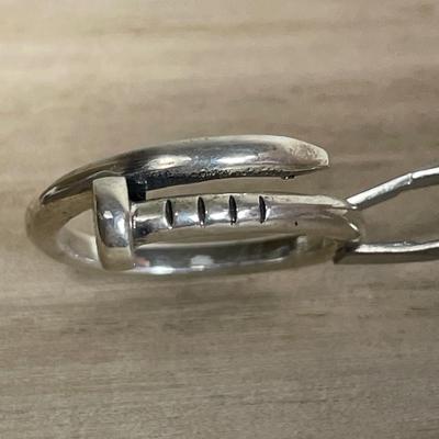 Sterling Silver Nail ring 8
