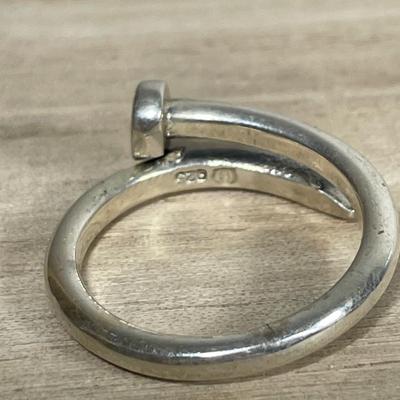 Sterling Silver Nail ring 8
