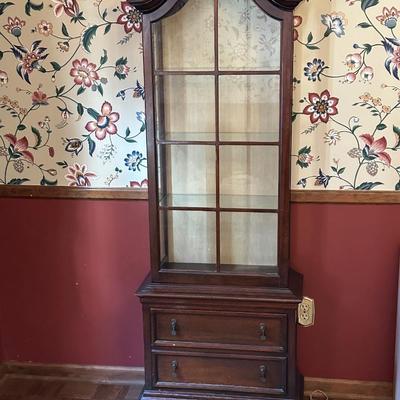 Vintage Wood Display Cabinet