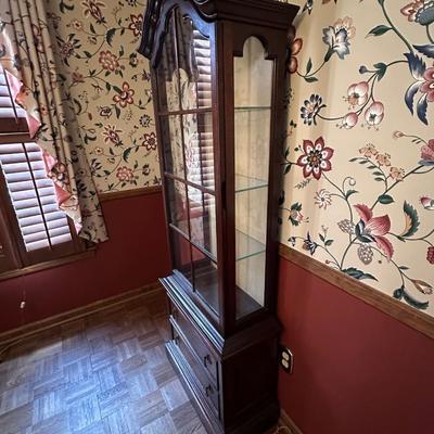 Vintage Wood Display Cabinet