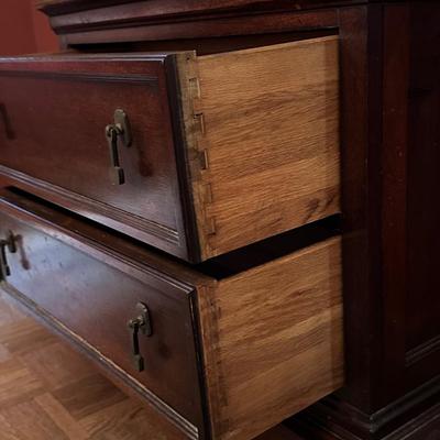 Vintage Wood Display Cabinet