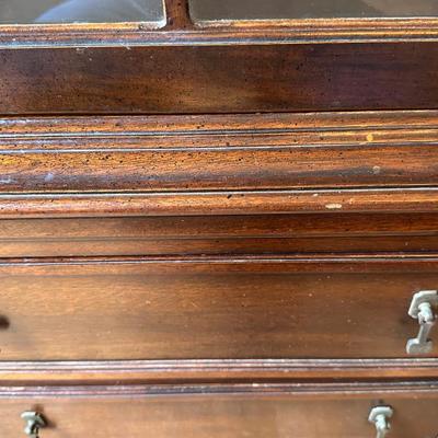 Vintage Wood Display Cabinet