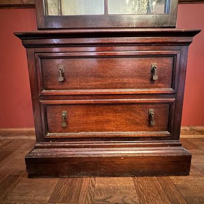 Vintage Wood Display Cabinet