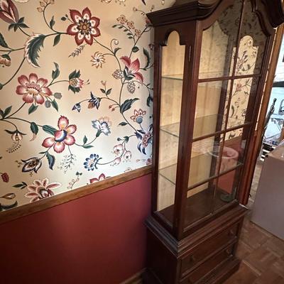 Vintage Wood Display Cabinet
