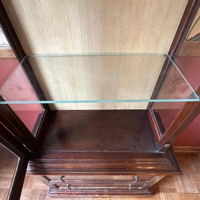 Vintage Wood Display Cabinet